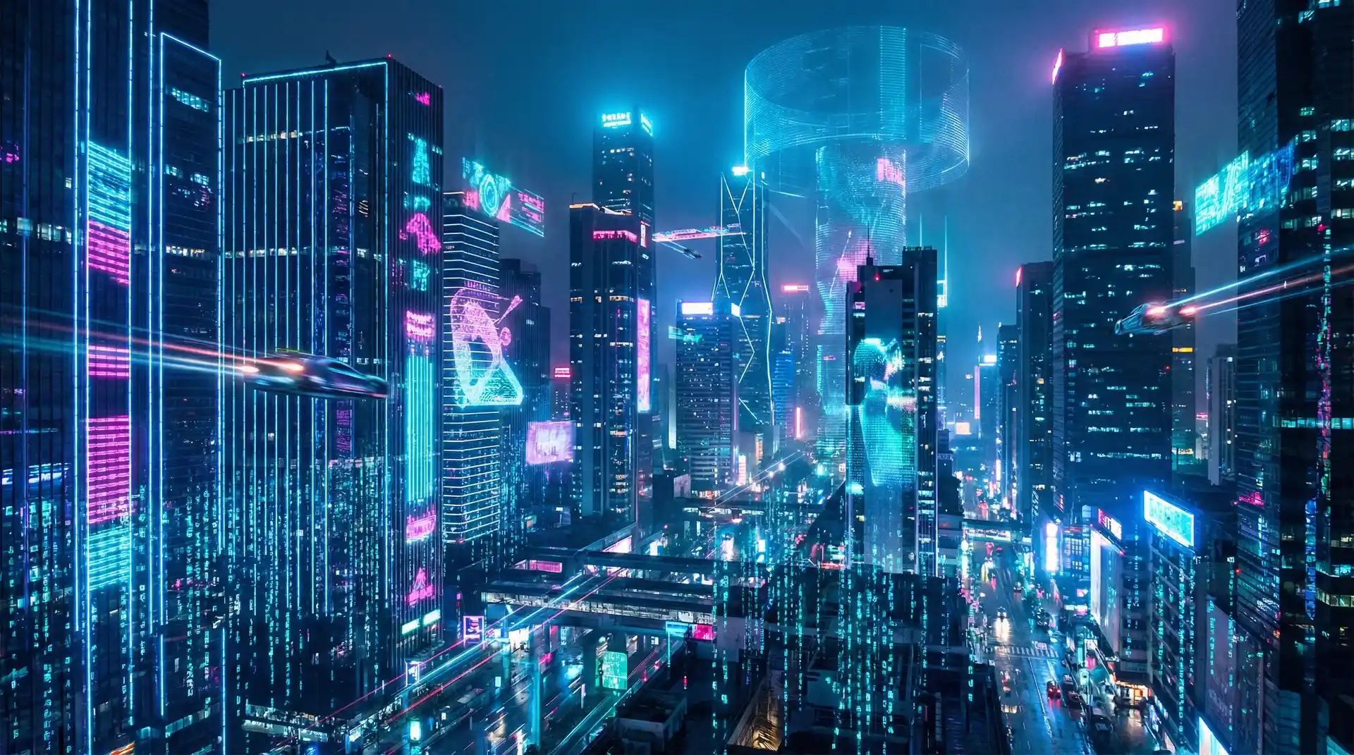 赌博游戏 - 赛博朋克报纸都市夜景